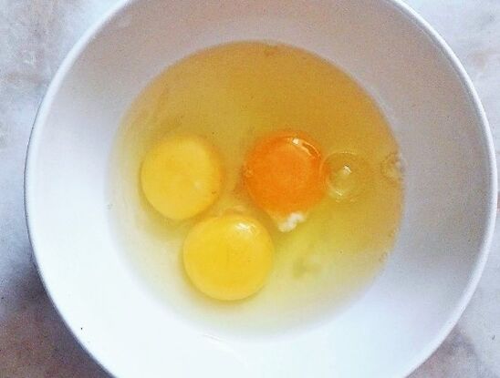 Raw eggs