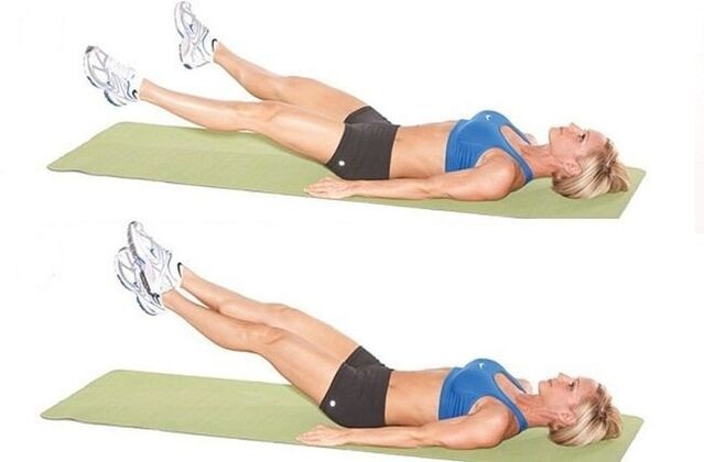 Exercise Scissors to exercise the abdominal muscles of the lower abdomen. 