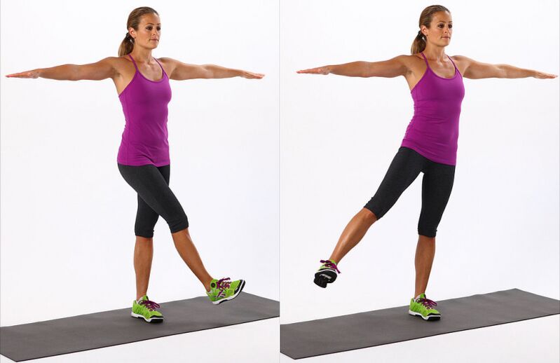 Leg swings will help to effectively exercise the thigh muscles. 