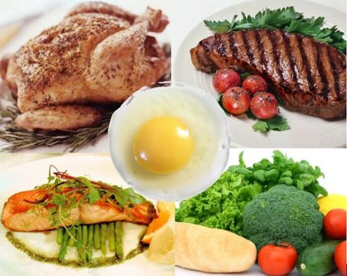 Dishes included in the 14-day protein diet menu to lose weight